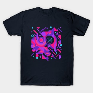 Cyberpunk Abstract D20 Dice Tabletop RPG T-Shirt